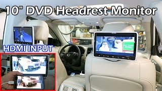 Install Dual 10' Car DVD Headrest Monitors