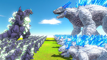 Growing Super Godzilla VS Shimo Size Comparison - Animal Revolt Battle Simulator