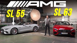 all-new 2022 Mercedes SL Premiere 😮  Mercedes-AMG SL 63 vs SL 55