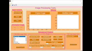 Image processing tools using gui matlab