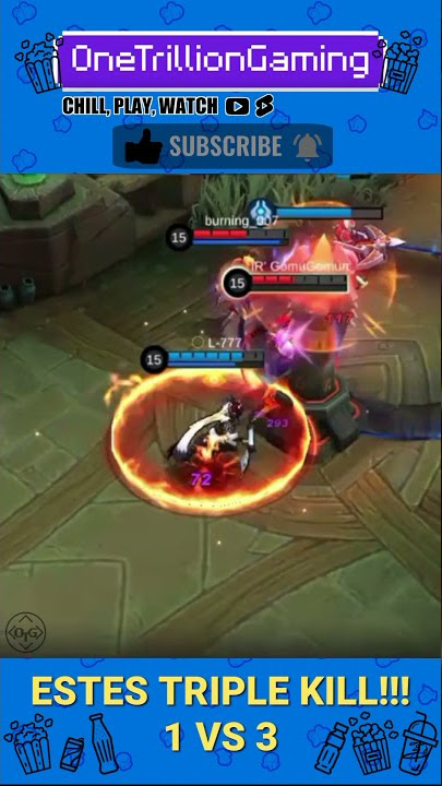 1 VS 3 !!! ESTES TRIPLE KILL!!! #mlbb #onetrilliongaming #estes