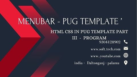 Node Js | Express js | Pug Template use - how to create menubar #gaming  #hacker
