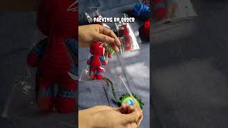 little spiderman and book mark paking...#crochet #spiderman #viral #trending #handmade #paking