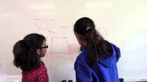 3rd Grade Teaches 3 Digit Subtraction Base Ten Blocks