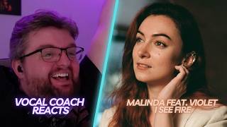 HARMONIES FOR DAYS! - Malinda and Violet Orlandi sing 'I See Fire' | Vocal Coach Reacts