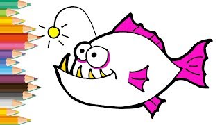 How To Draw A Lantern Fish - Draw Easy