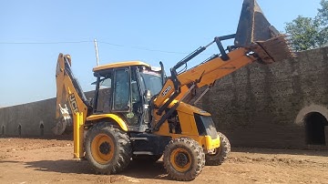 Jcb 3dx Eco Xpert Machine Mud Loading In The Tractor Trolley Massey Tractor Sonalika Tractor | 