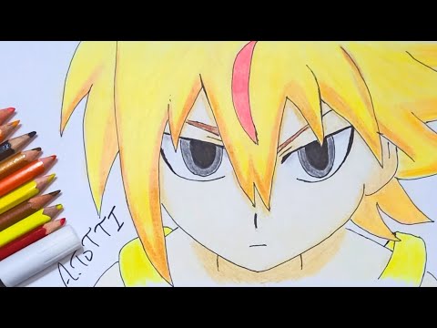 رسم فريد من انمي بي باتل برست How To Draw Free De La Hoya From Beyblade Step By Step Drawing 