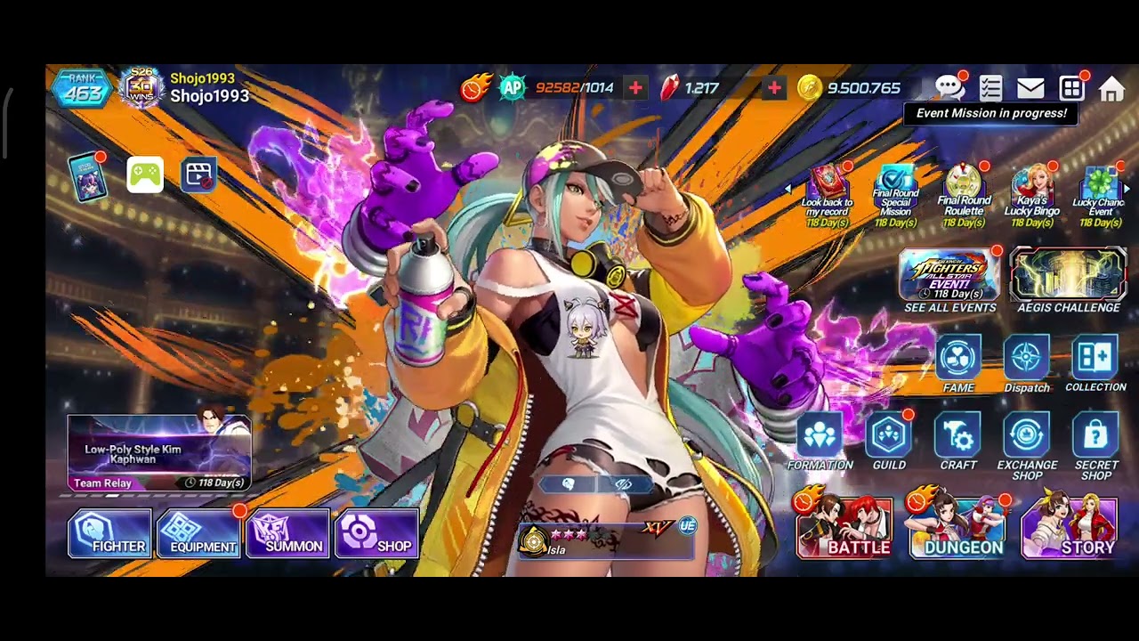 KOF All Star - Character Showcase Profile (XV Isla)