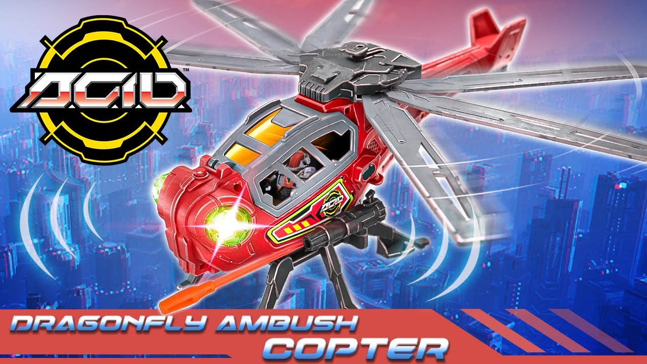 A.C.I.D. L&S Dragonfly Ambush Copter Playset - YouTube