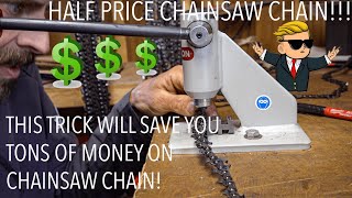 Half Priced Chainsaw Chain!!! How to make your own loops of Chainsaw Chain