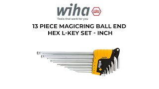 13 Piece MagicRing Ball End Hex L-Key Set - Inch Wiha Tools 13 Piece MagicRing Ball End Hex L-Key Set - Inch Wiha Tools