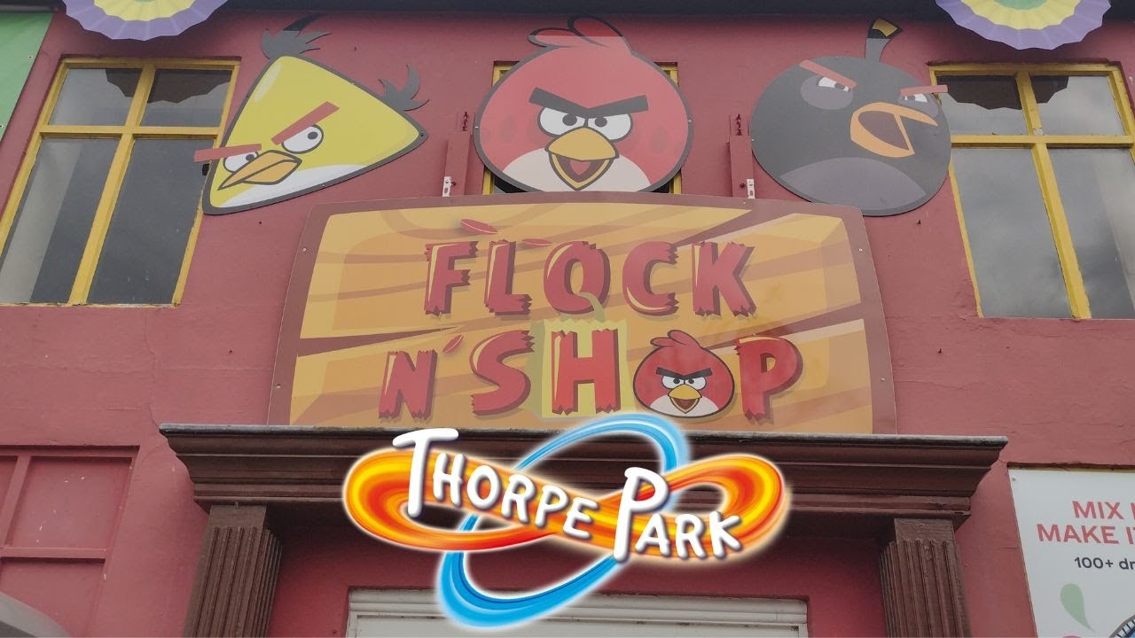 Flock Shop Angry Birds Land May 2023 at Thorpe Park Resort - YouTube