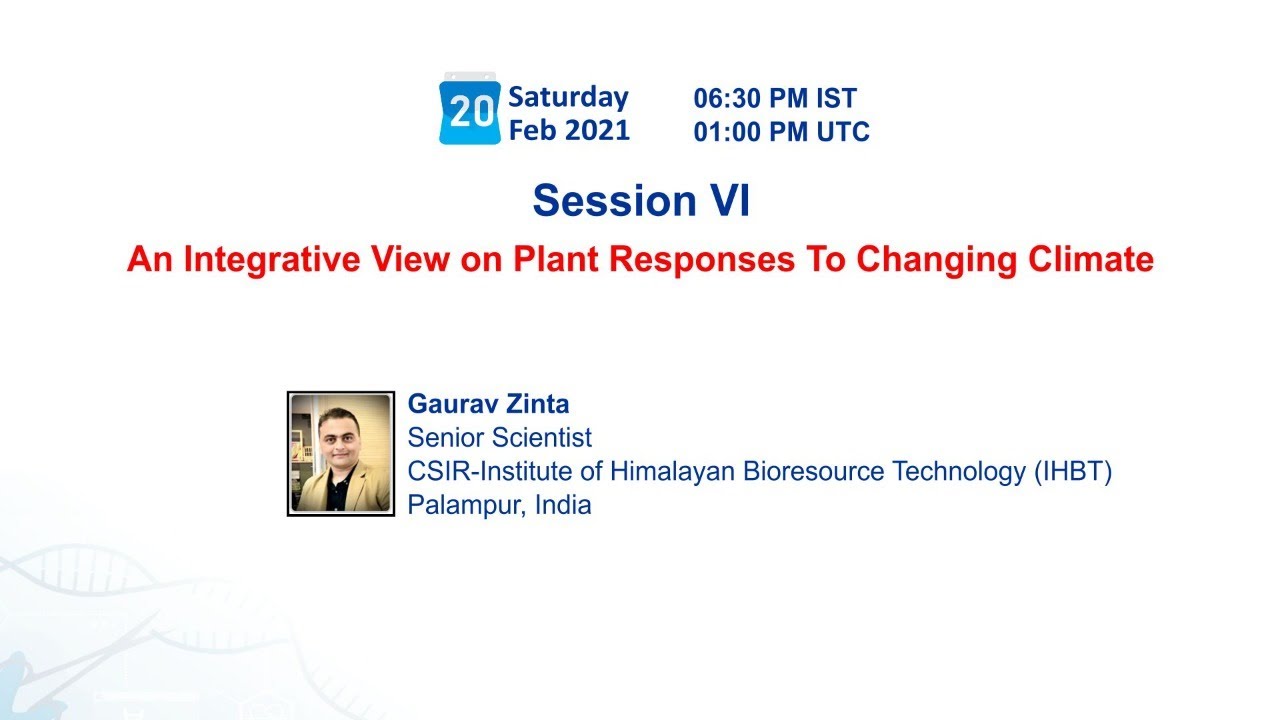 E20.6: An Integrative View on Plant Responses To Changing Climate