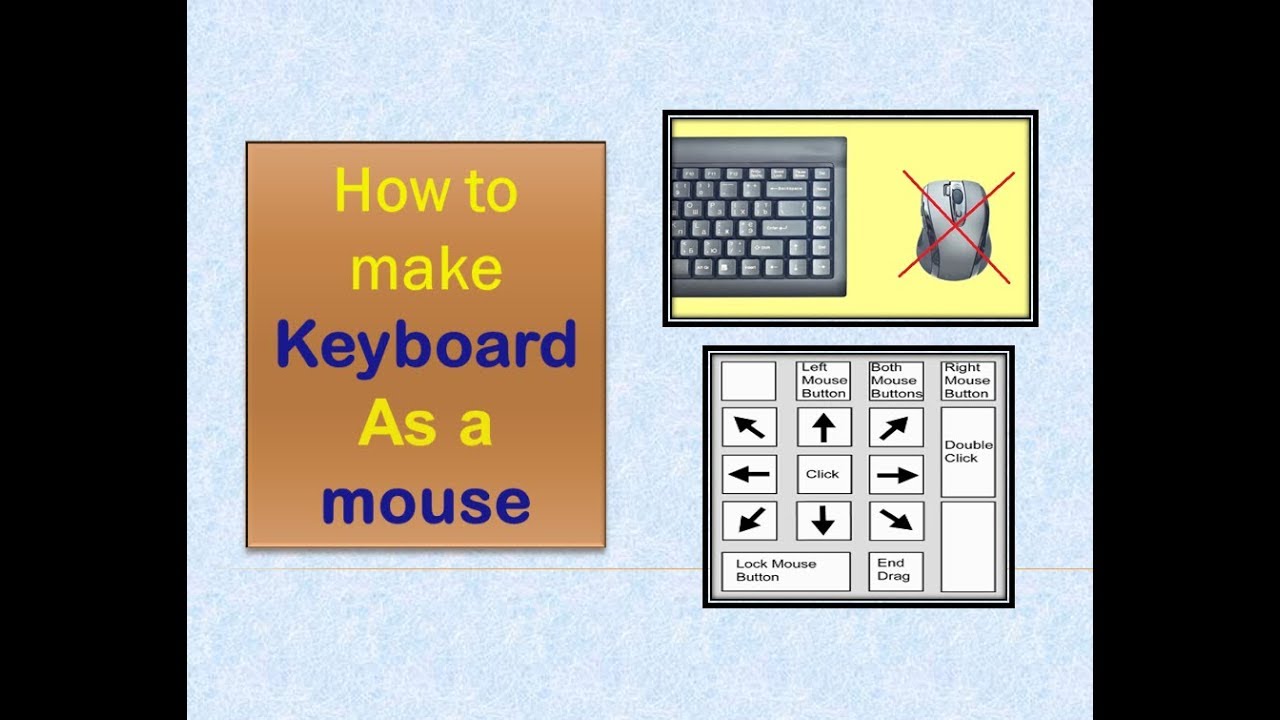 How to make your keyboard as a mouse Tricky Take YouTube