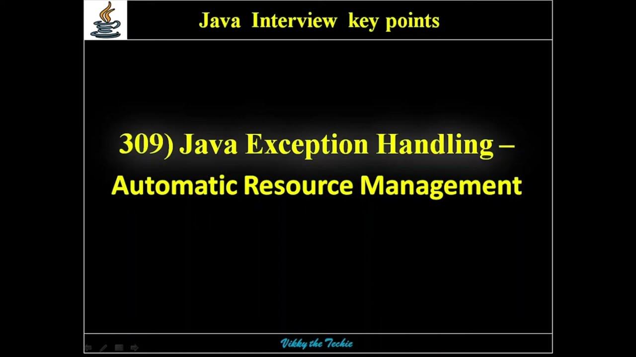 309. Java Exception Handling : try-with-resources ( Automatic Resource ...
