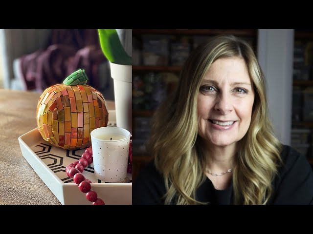 DIY MOSAIC PUMPKIN For Your Fall Tablescape | 4 Types of Glass and