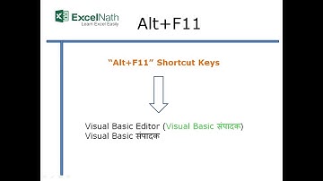 "Alt+F11"Shortcut Keys
