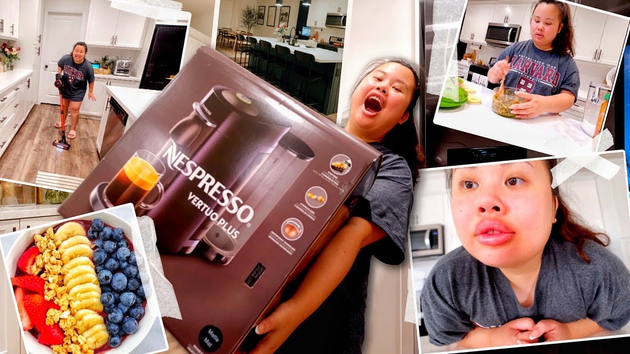 NEW KITCHEN GADGETS!!! (dupe for DYSON?) + LIP INJECTION update + CLEAN my KITCHEN with me + COOKING