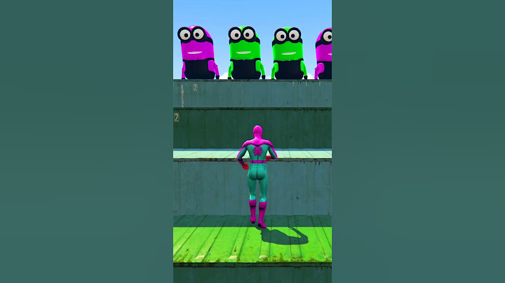 GTA 5 Epic Water Ragdolls | PINK Spider Man vs Minions jumps\fails EP.445 #gta #shorts #spiderman