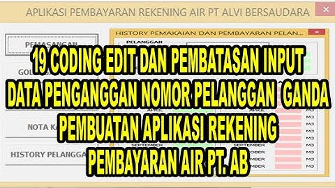 19 Coding Tombol Edit & Logika IF di tombol Tambah pada Userform1 Pemasangan Pelanggan VBA Excel