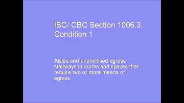 California Building Code Section 1006, Means of Egress Illumination