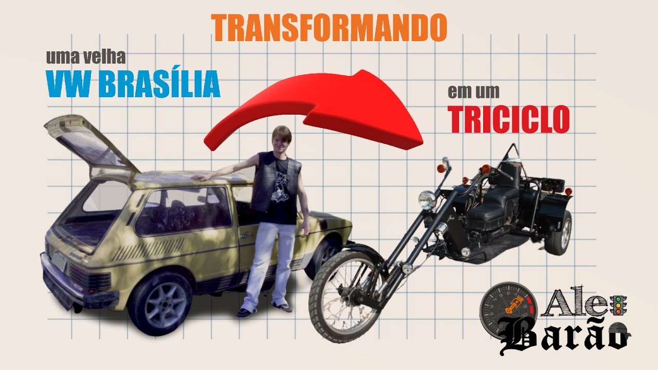 TRANSFORMAÇÃO! uma VW BRASÍLIA virou um TRICICLO! Veja o passo a passo (em fotos)