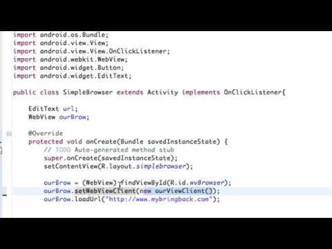 Android Application Development Tutorial   091   Set WebView Client for a Brower app