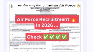 Air Force Recruitment 🔥❤️💜 2026 Check ✅ Report..Big Opportunity...