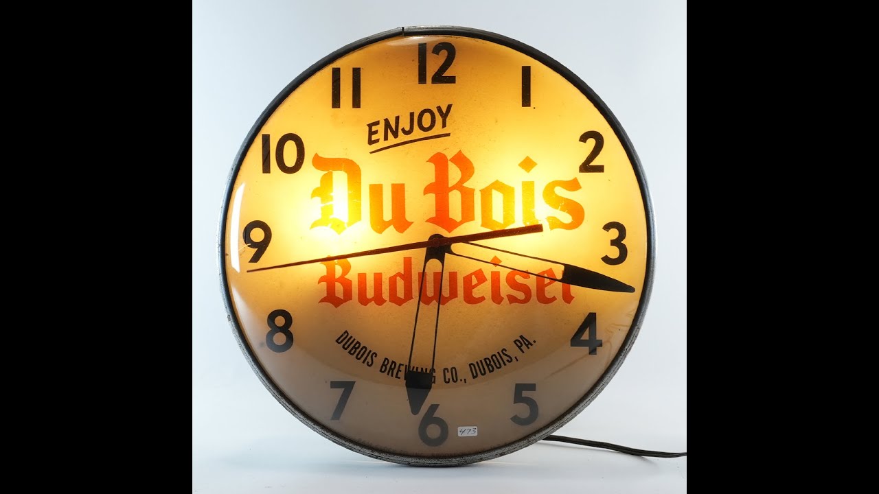 Dubois Budweiser Pam Vintage Advertising Clock YouTube