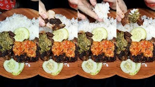 [vertical ver] asmr mukbang ayam penyet bumbu hitam madura (  sambal ijo, korek) | yum 🇮🇩 