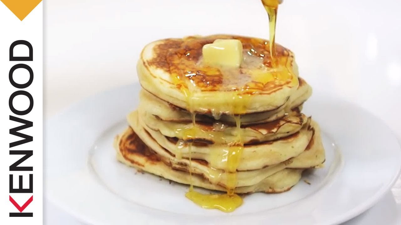 Pancakes With Maple Syrup Recipe Demonstrated with Kenwood Chef