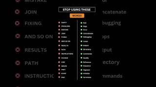 Stop using these words ❌...#codingtips #programmingguide #programmingroadmap #explorepage #explore