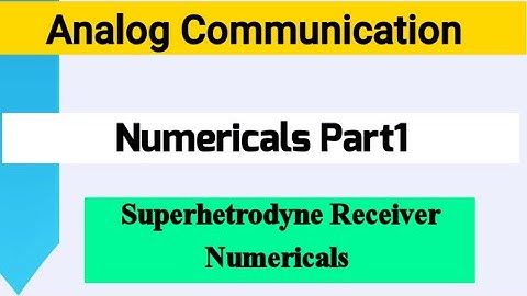 Analog Communication Numericals Part1