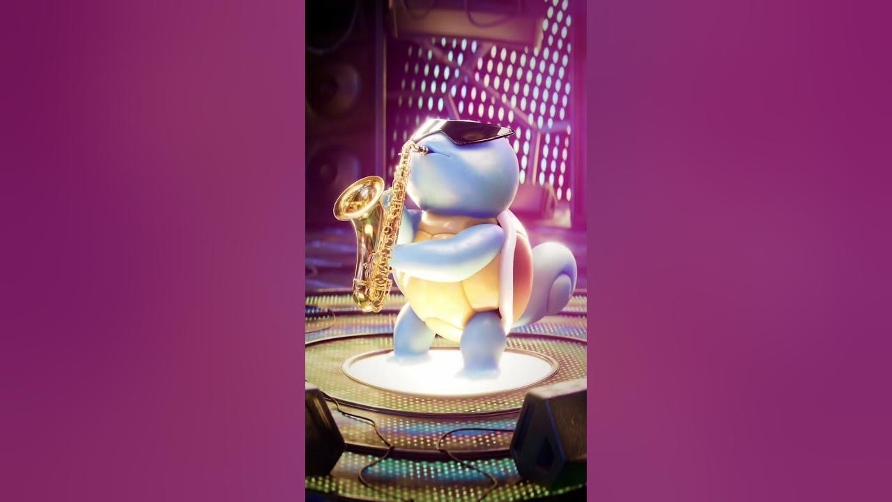 Squirtle with saxophone #saxophone #squirtle #pokemon #music - YouTube