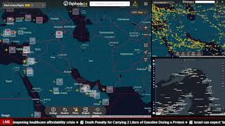 24/7 Iran Traffic Monitor | Airspace ✈️ Sea 🚢 &amp; Live News Feed