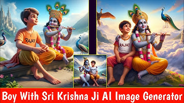 Boy With Krishna Ji AI Photo Editing | Trending Boy With Krishna Ji AI Image Generator | Bing Image