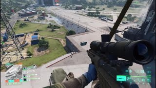 200m HEADSHOT RIDING ZIPLINE - BF2042!!