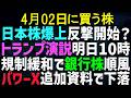 【あすの株相場】4月1日(水) ついに来ました日経爆上げ！ / トランプさん何言うつもり？明日演説 / 金融規制緩和でM&A加速！？銀行株追い風か / 3百貨店月次速報 / ワークマン好調