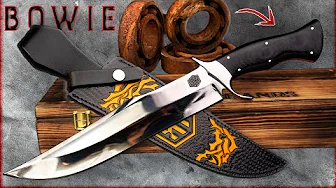I make a Sunshine Bowie Knife from Rusty Ball Bearing