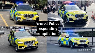 Metropolitan police ARVS responding compilation with blue lights and sirens in London!