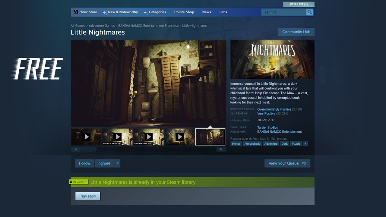 Little Nightmares Free on Steam