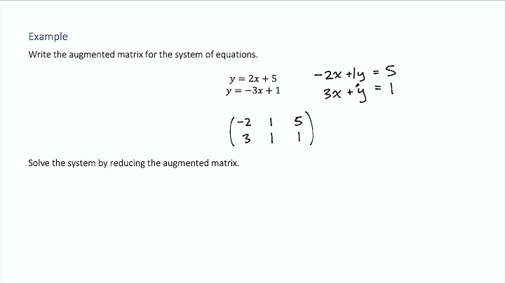 Write the system of equations as an augmented matrix calculator