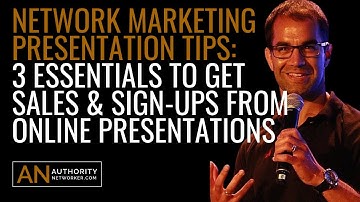 Network Marketing Presentation Tips
