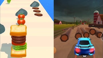 Sandwich Runner, Shape -Shifting | Race Master 3d  - All Levels | Gameplay