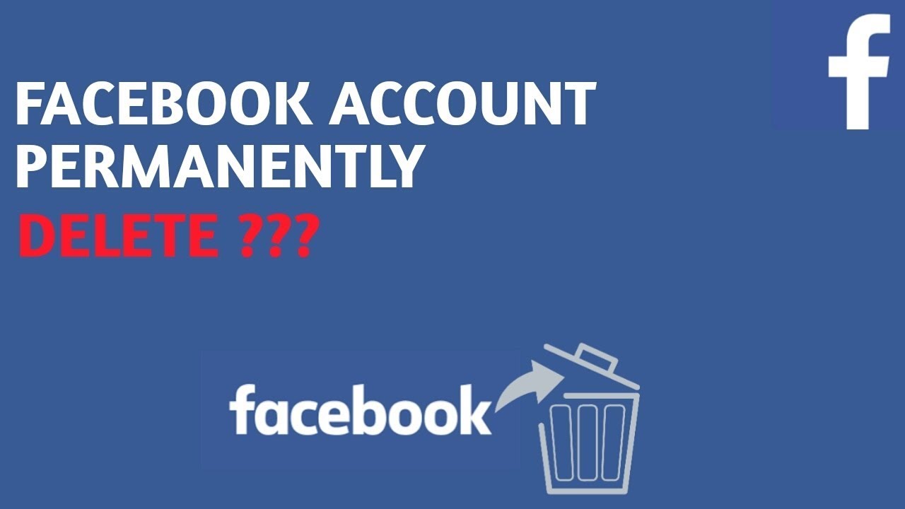 how to delete your facebook account permanently - YouTube