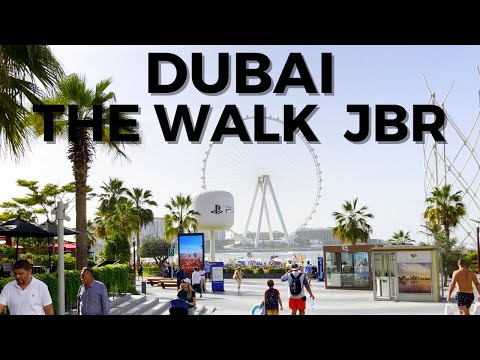 The Beach, The Walk at JBR | Dubai | Walking Tour | 4K 60fps | 2023