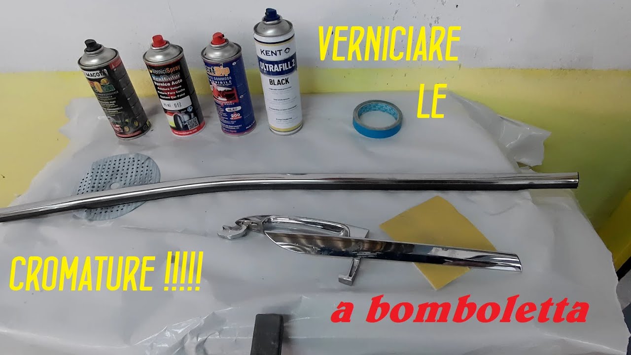 Come sovra verniciare una cromatura | how to paint a chrome part - YouTube