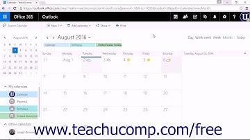 Outlook on the Web Tutorial Opening the Calendar Microsoft Training