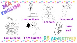 📘Learn & Speak English With Fun | 25 Easy Adjectives for Beginners (A1–A2) 🔥